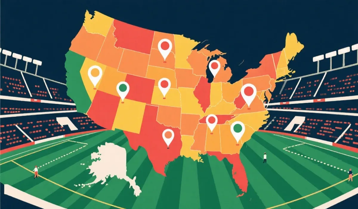 主办国家与城市分布示意